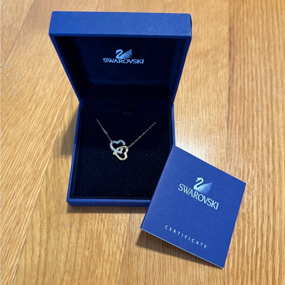 Swarovski Dual-Tone Heart Necklace